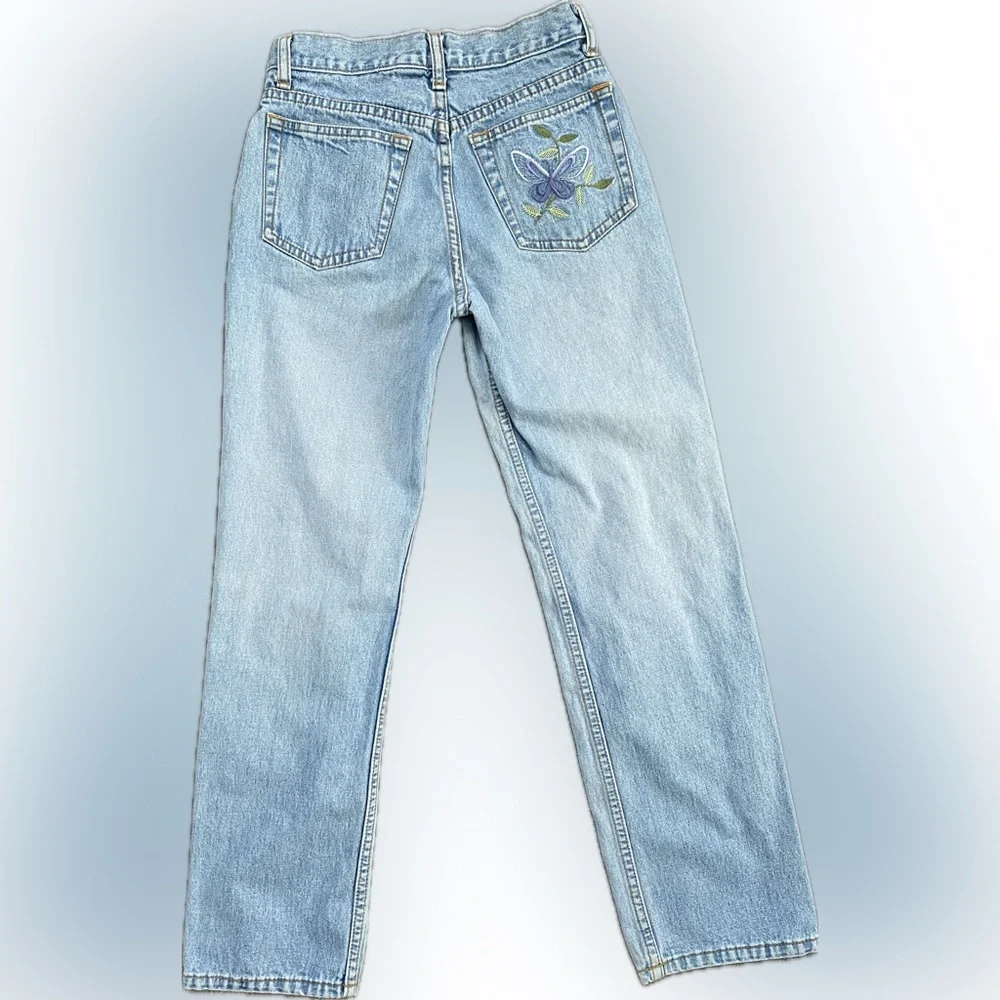 GAP  Patched Straight Leg Jeans - Size 10 - EUC